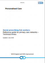 Social prescribing link workers: Reference guide for primary care networks: Technical Annex